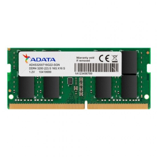 Adata 16GB DDR4 3200MHz Laptop RAM Adata 16GB DDR4 3200MHz Laptop RAM