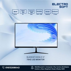 BlackCat C22VA 21.5″ Full HD 75Hz LED Monitor Black