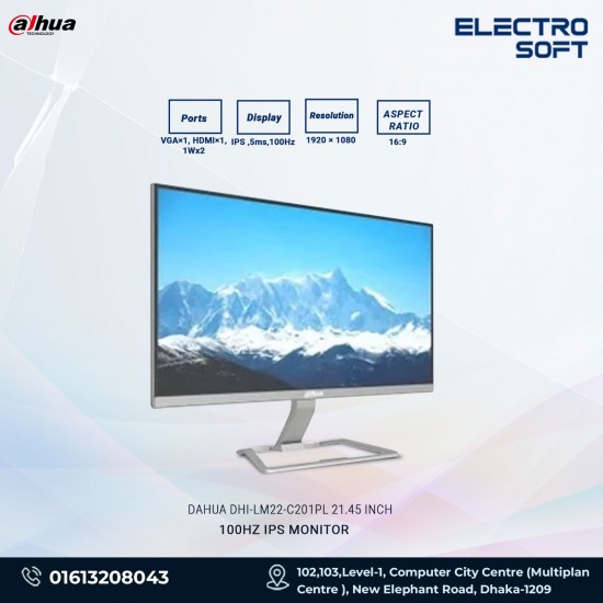 Dahua DHI-LM22-C201PL 21.45 Inch FHD Display HDMI, VGA Professional Monitor