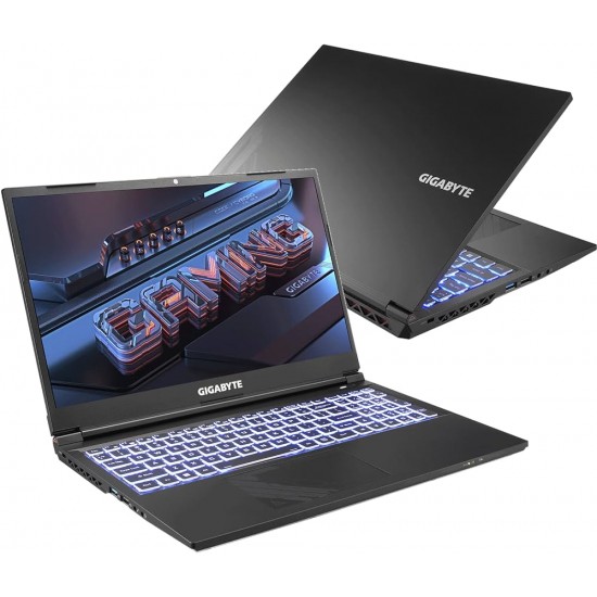 Gigabyte Gaming G5 MF Laptop, intel i5 12th Gen 12500H ,8GB DDR4 3200MHz,Gen 4 NVMe 512GB SSD,RTX 4050 GDDR6 6GB,15.6'' FHD 144Hz,15 Color Backlit KB,  Mate Black