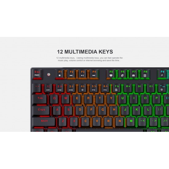 Havit HV-KB856L Wired Black RGB Mechanical Gaming Keyboard