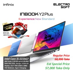 Infinix INBOOK Y2 Plus Intel Core i5 1155G7 8GB RAM, 512GB SSD 15.6 Inch FHD Display Grey Laptop 