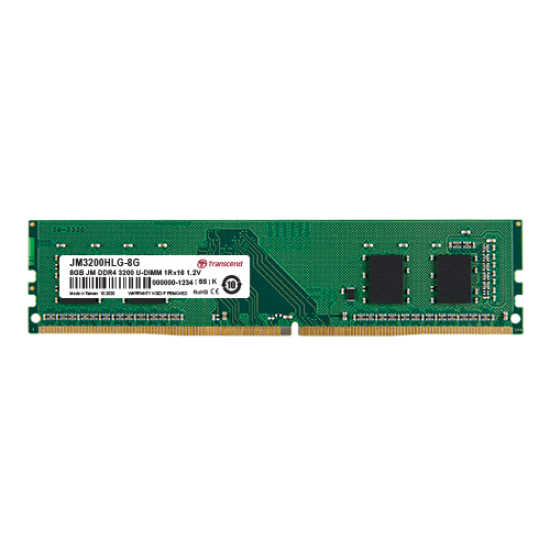 Transcend JetRam 4GB DDR4 3200MHz U-DIMM Desktop RAM Transcend JetRam 4GB DDR4 3200MHz U-DIMM Desktop RAM
