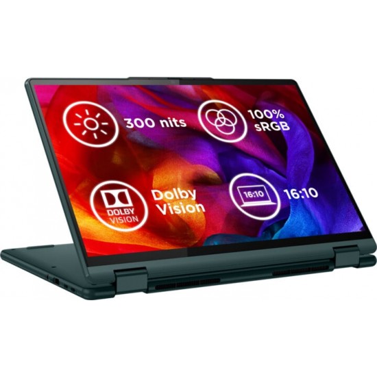 Lenovo Yoga 6 13ABR8 AMD Ryzen 7 7530U, 16GB RAM, 512GB SSD, 13.3" WUXGA IPS 300nits Glossy Touch with Digital Pen, Integrated AMD Radeon GR,Dark Teal