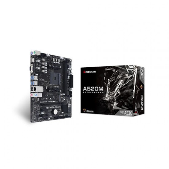 BIOSTAR A520MH DDR4 AMD AM4 Micro ATX Motherboard BIOSTAR A520MH DDR4 AMD AM4 Micro ATX Motherboard
