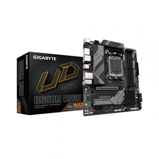 GIGABYTE B650M DS3H DDR5 AMD AM5 Micro-ATX Motherboard GIGABYTE B650M DS3H DDR5 AMD AM5 Micro-ATX Motherboard