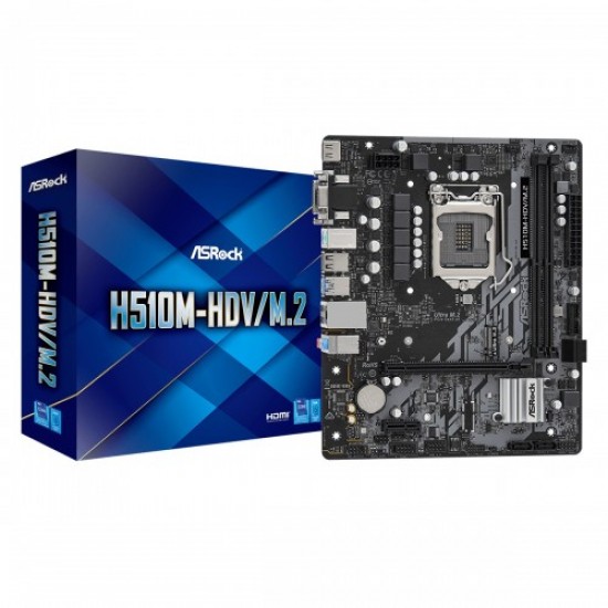 ASRock H510M-HDV/M.2 10th and 11th Gen Micro ATX Motherboard ASRock H510M-HDV/M.2 10th and 11th Gen Micro ATX Motherboard
