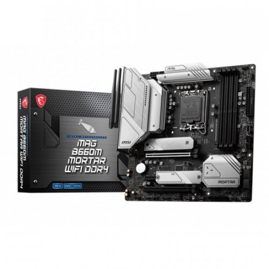MSI MAG B660M MORTAR WIFI DDR4 12th Gen Micro-ATX Motherboard MSI MAG B660M MORTAR WIFI DDR4 12th Gen Micro-ATX Motherboard