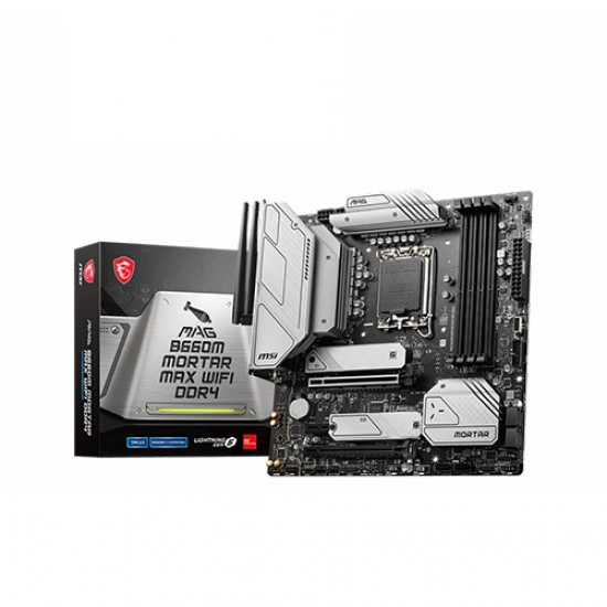 MSI MAG B660M MORTAR MAX WIFI DDR4 12th Gen Micro-ATX Motherboard MSI MAG B660M MORTAR MAX WIFI DDR4 12th Gen Micro-ATX Motherboard