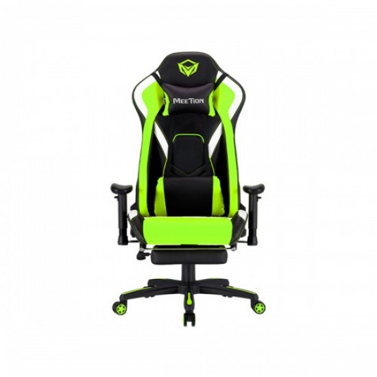 MeeTion MT-CHR22 Leather Reclining E-Sport Green Gaming Chair with Footrest MeeTion MT-CHR22 Leather Reclining E-Sport Green Gaming Chair with Footrest