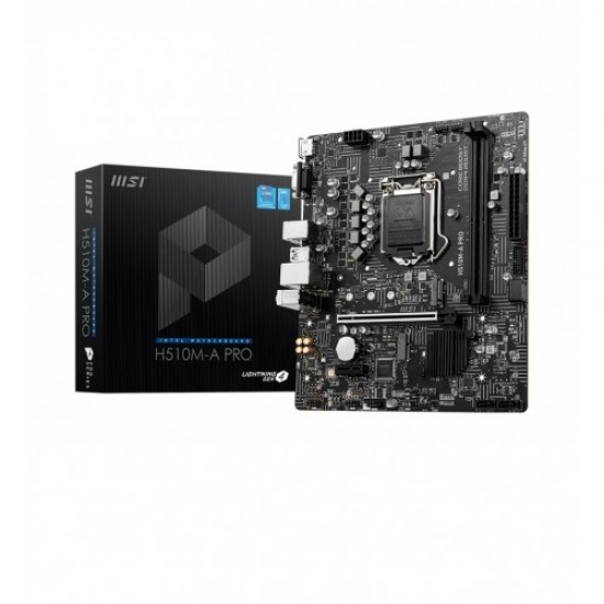 MSI H510M-A PRO Intel 10th Gen and 11th Gen Mirco-ATX Motherboard MSI H510M-A PRO Intel 10th Gen and 11th Gen Mirco-ATX Motherboard