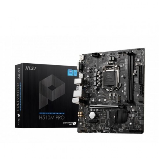 MSI H510M PRO Intel 10th Gen and 11th Gen Mirco-ATX Motherboard MSI H510M PRO Intel 10th Gen and 11th Gen Mirco-ATX Motherboard
