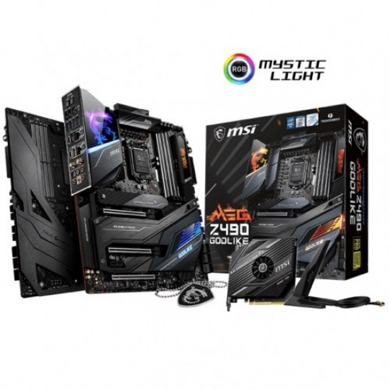 MSI MEG Z490 GODLIKE 10th Gen E-ATX Gaming Motherboard MSI MEG Z490 GODLIKE 10th Gen E-ATX Gaming Motherboard