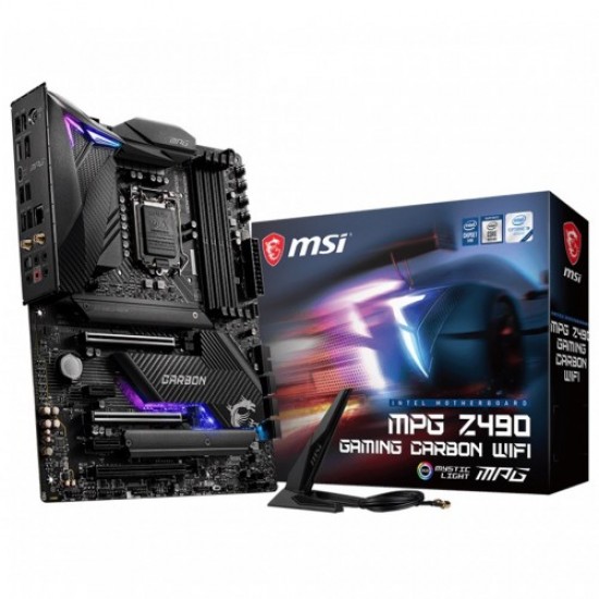 MSI Z490 Gaming Carbon Wi-Fi 10th Gen Intel ATX Motherboard MSI Z490 Gaming Carbon Wi-Fi 10th Gen Intel ATX Motherboard